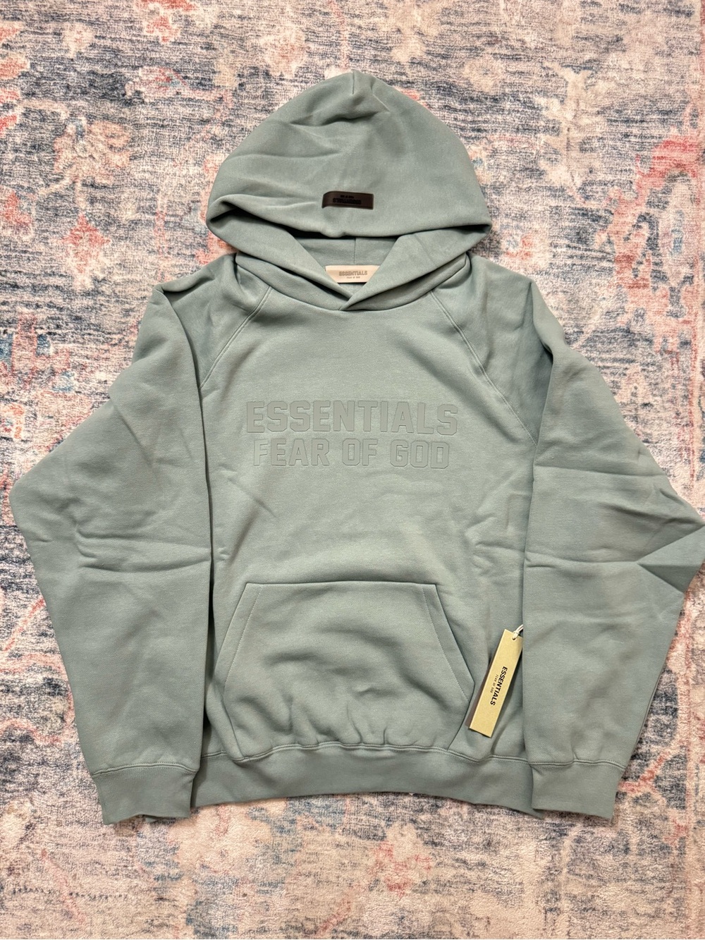 Fear of God Essentials Pullover Hoodie Sycamore Green Size XL